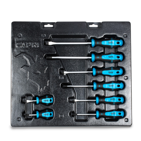 CAPRI TOOLS Kontour Screwdriver Set, 8 pcs 25000-SS8KPS